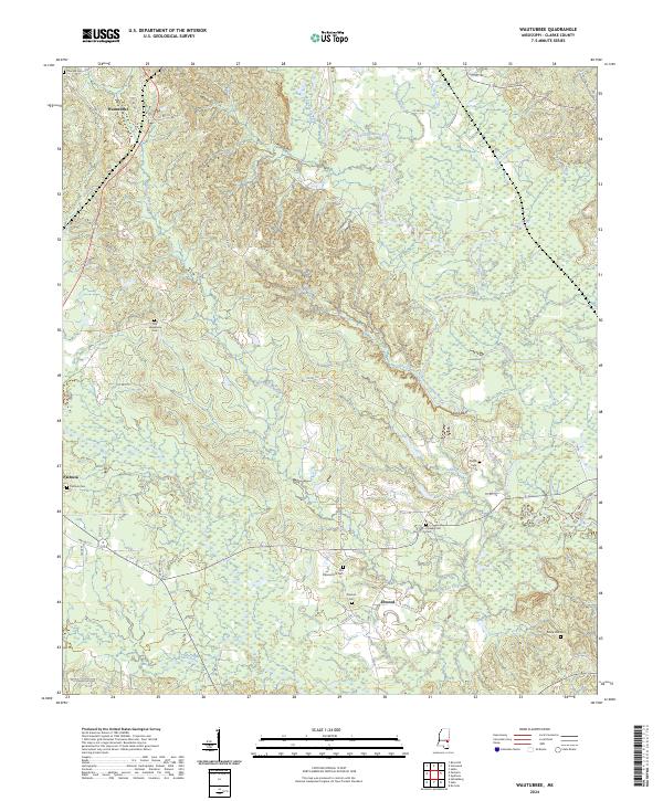 Wautubbee topographic map thumbnail