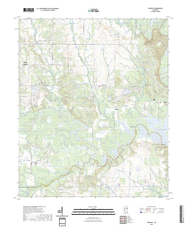 Waverly topographic map thumbnail