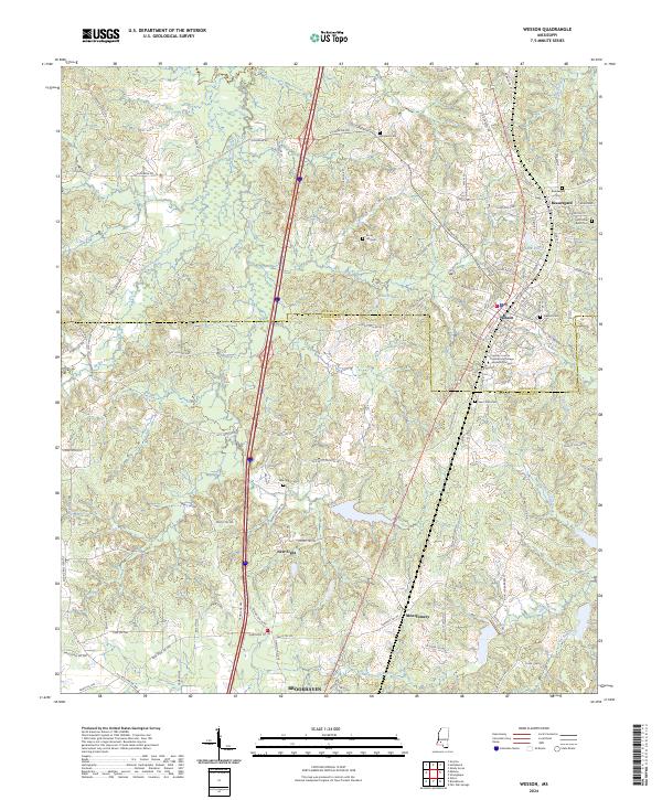 Wesson topographic map thumbnail
