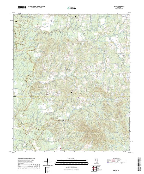 Whites topographic map thumbnail