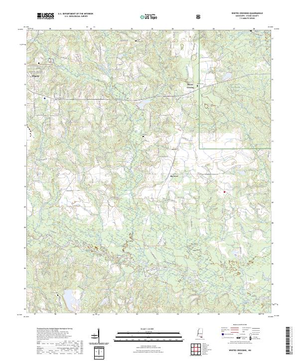 Whites Crossing topographic map thumbnail