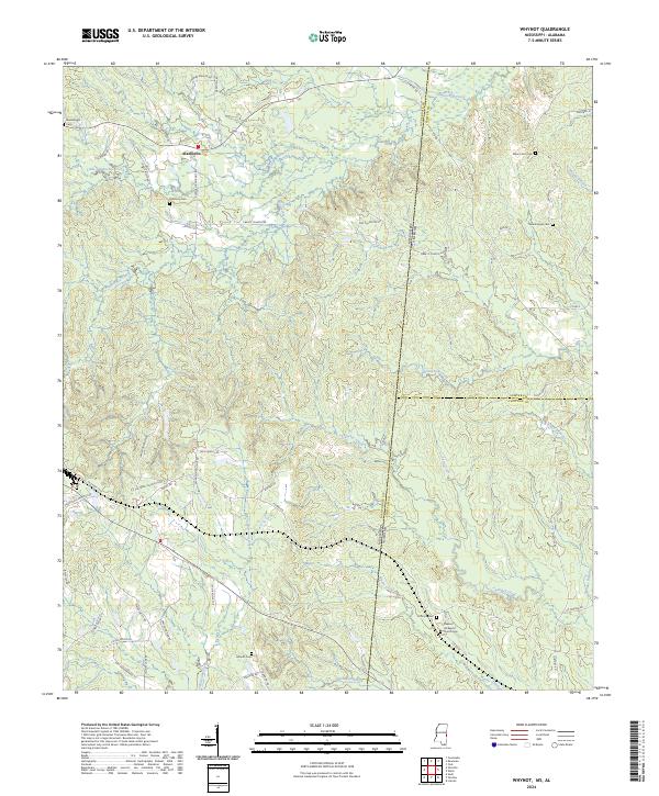 Whynot topographic map thumbnail