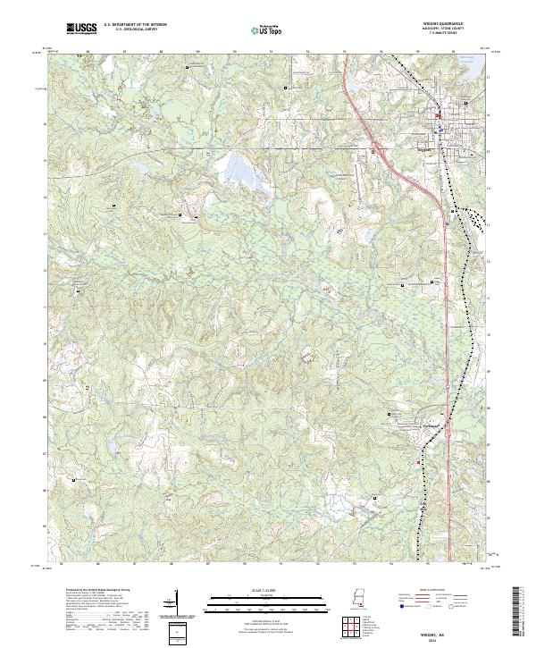 Wiggins topographic map thumbnail