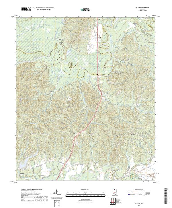 Willows 2024 topographic map thumbnail