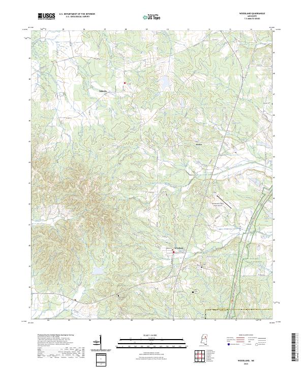 Woodland topographic map thumbnail