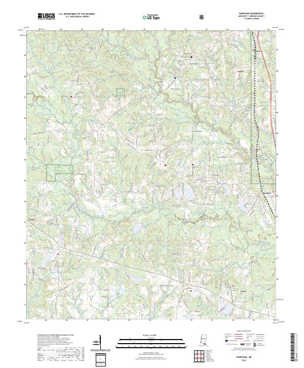 Wortham 2024 topographic map thumbnail