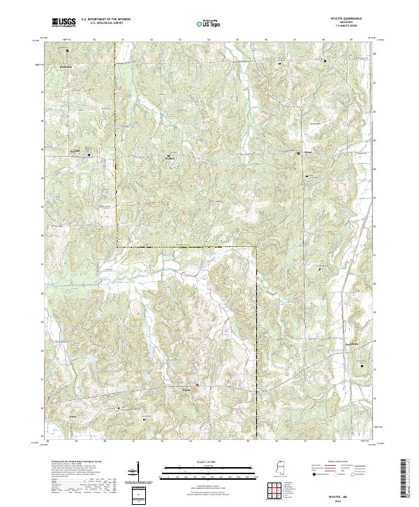 Wyatte topographic map thumbnail