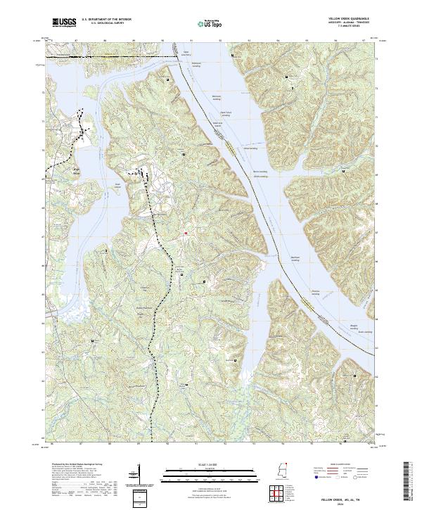 Yellow Creek topographic map thumbnail