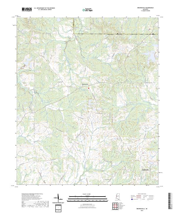 Brownsville topographic map thumbnail