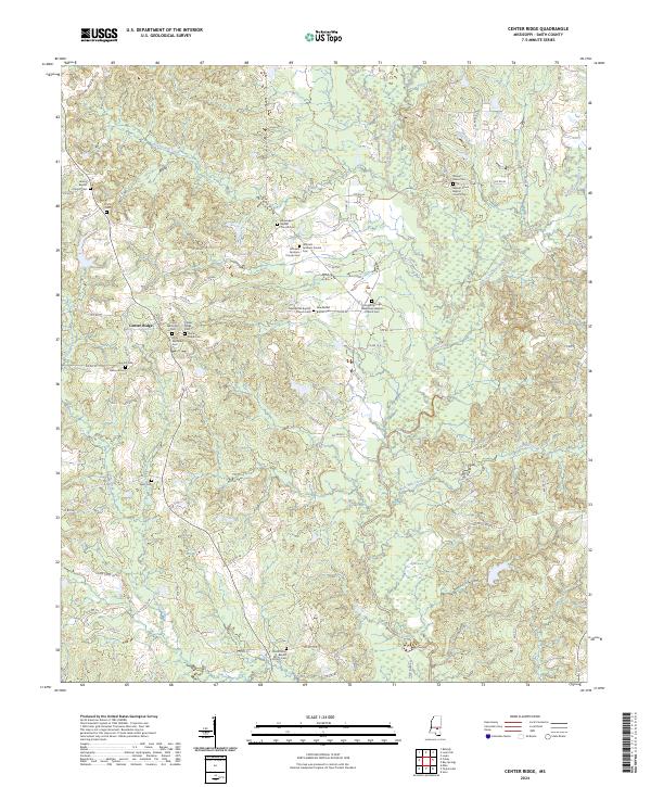 Center Ridge topographic map thumbnail
