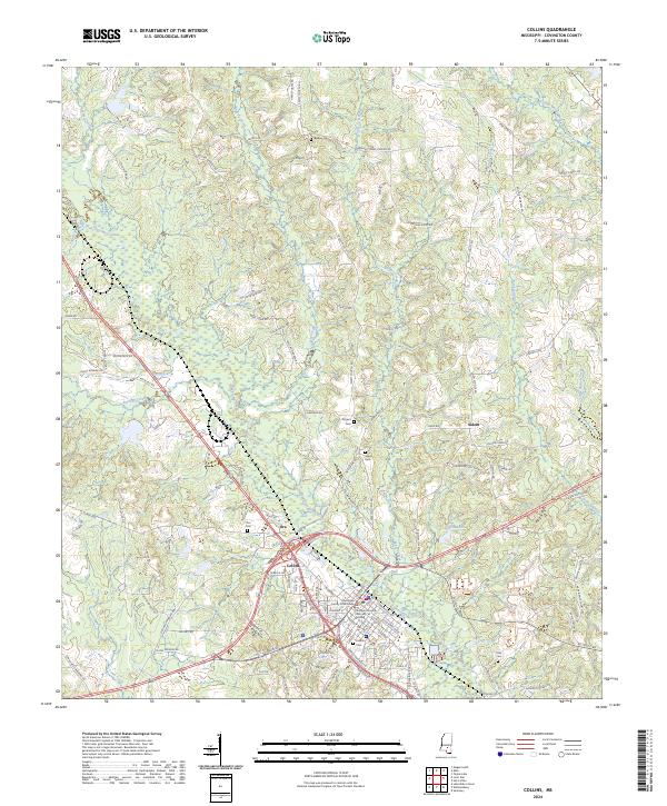 Collins topographic map thumbnail