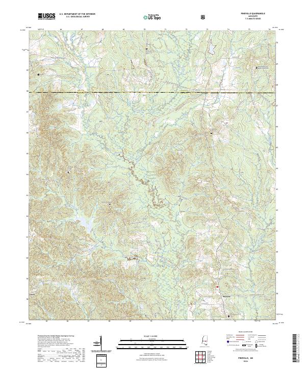 Pineville topographic map thumbnail