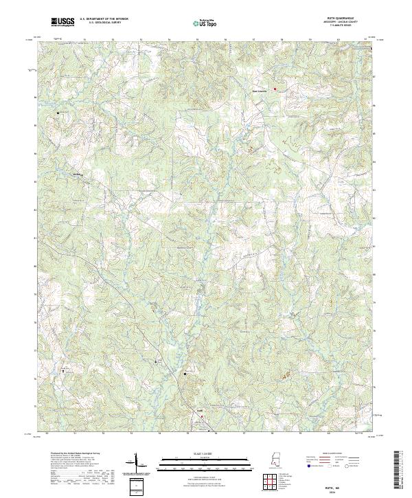 Ruth 2024 topographic map thumbnail