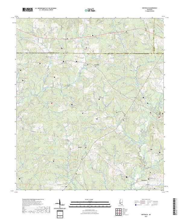 Smithdale topographic map thumbnail