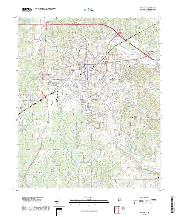 Starkville topographic map thumbnail