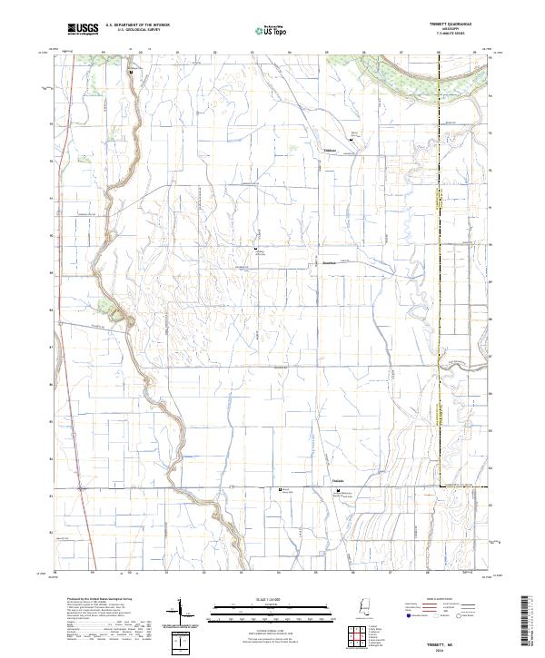 Tribbett topographic map thumbnail