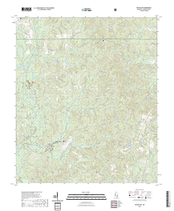 Water Oak topographic map thumbnail