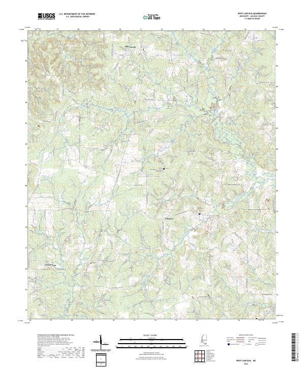 West Lincoln topographic map thumbnail