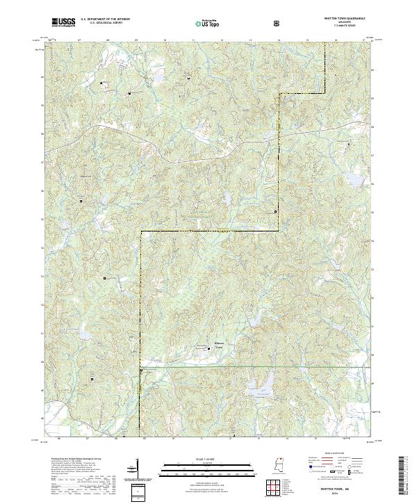 Whitten Town 2024 topographic map thumbnail