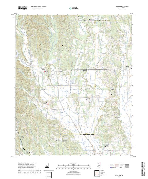 Ellistown topographic map thumbnail