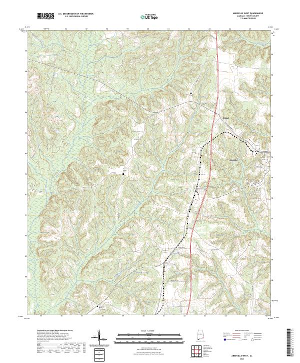 Abbeville West topographic map thumbnail