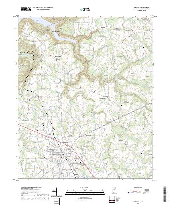 Albertville 2024 topographic map thumbnail