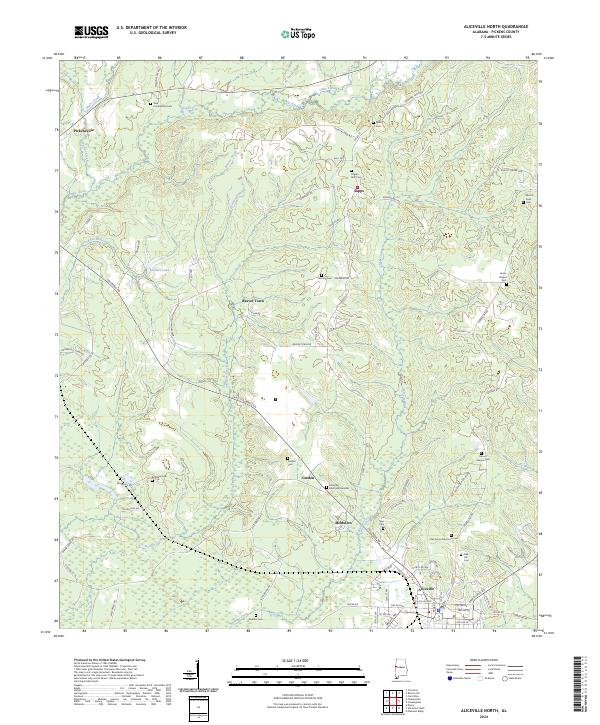Aliceville North topographic map thumbnail