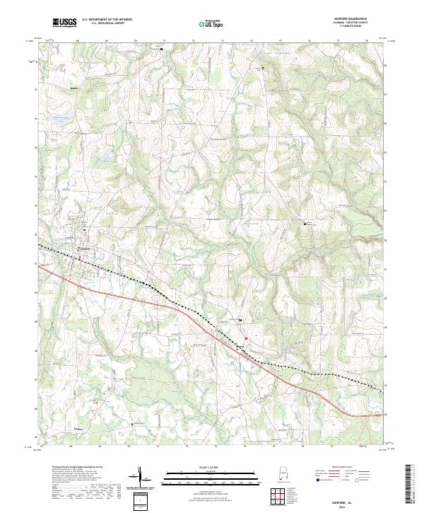 Ashford topographic map thumbnail