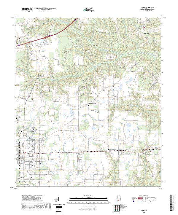 Atmore topographic map thumbnail