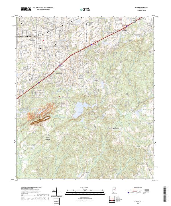 Auburn topographic map thumbnail