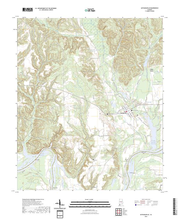 Autaugaville topographic map thumbnail