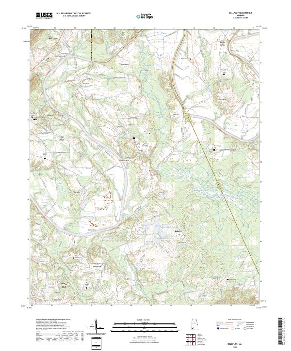 Ballplay topographic map thumbnail