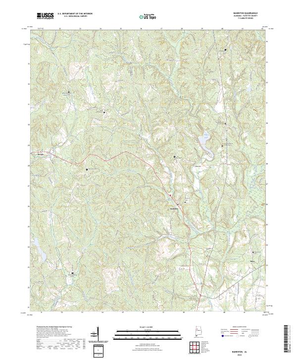 Bankston topographic map thumbnail