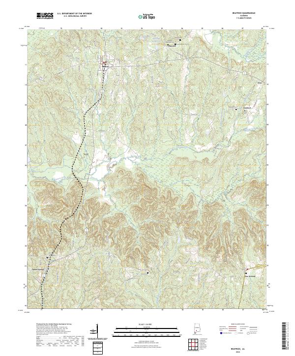 Beatrice topographic map thumbnail