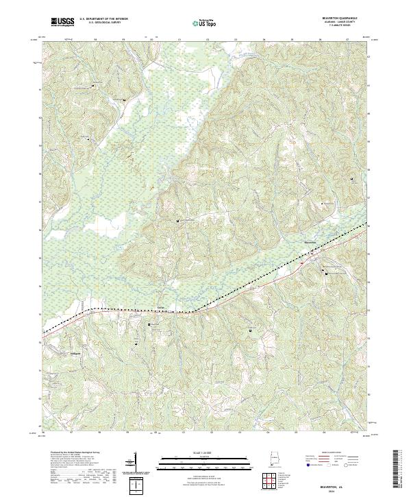 Beaverton topographic map thumbnail