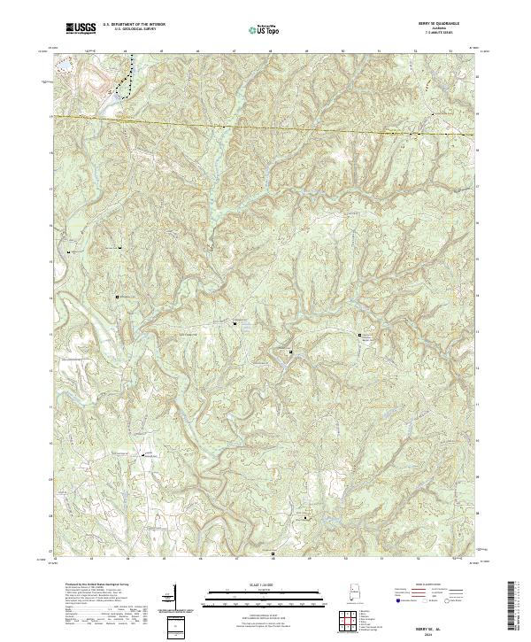 Berry SE topographic map thumbnail