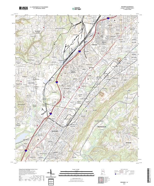 Bessemer topographic map thumbnail