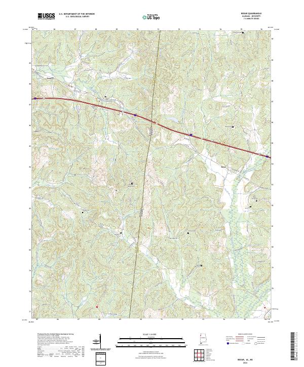 Bexar topographic map thumbnail