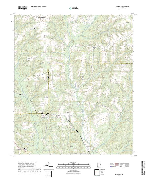 Billingsley topographic map thumbnail