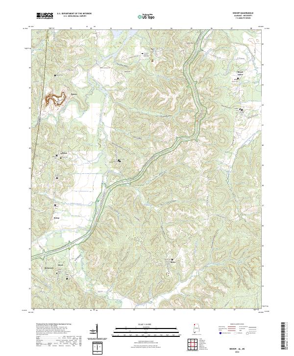 Bishop topographic map thumbnail