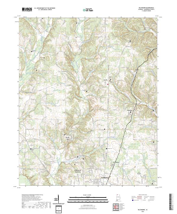 Blackburn topographic map thumbnail