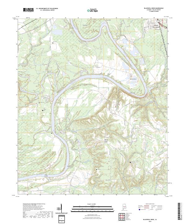 Blackwell Bend topographic map thumbnail