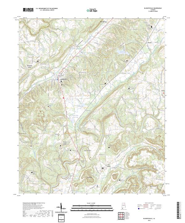 Blountsville 2024 topographic map thumbnail