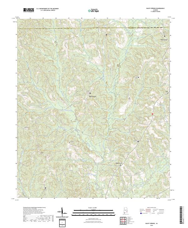 Bluff Springs topographic map thumbnail