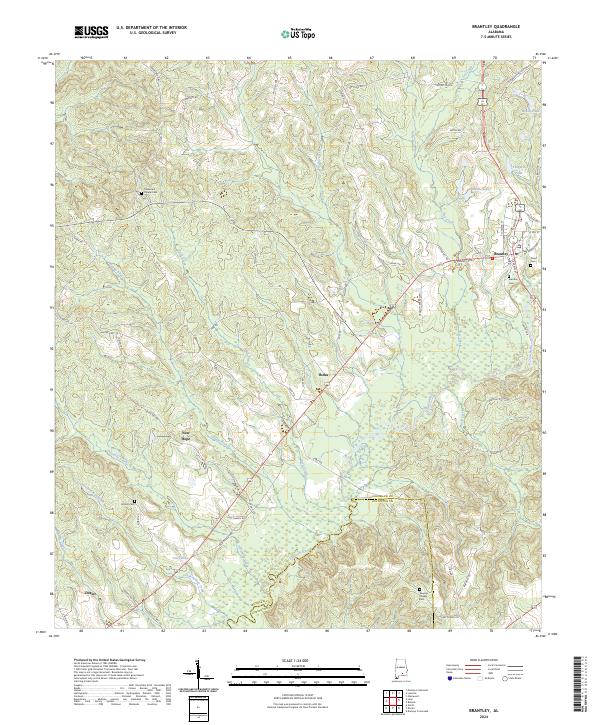 Brantley topographic map thumbnail