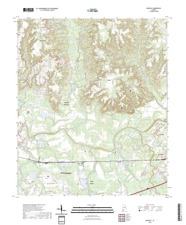 Brassell topographic map thumbnail