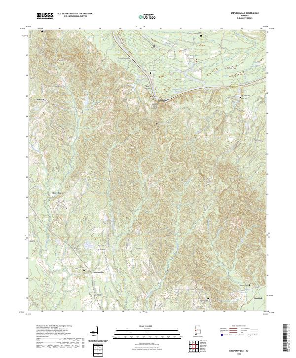 Brewersville topographic map thumbnail