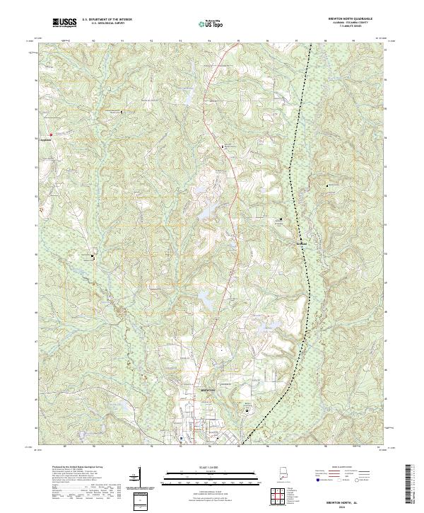 Brewton North topographic map thumbnail