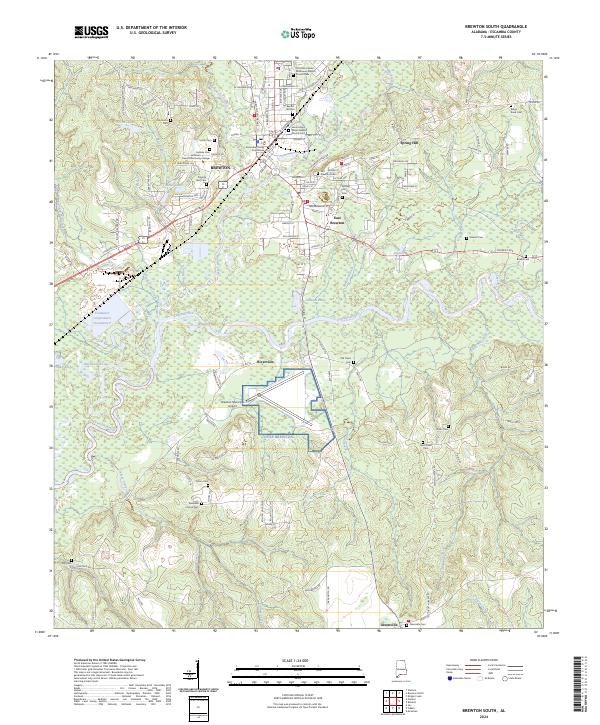 Brewton South topographic map thumbnail