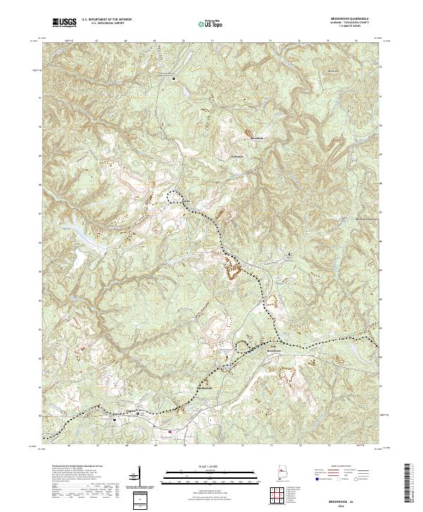 Brookwood topographic map thumbnail